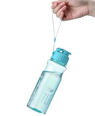 Botella de agua transparente de plástico PET de 500 ml personalizada para hidratación al aire libre