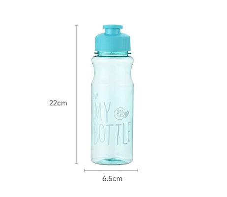 Botella de agua transparente de plástico PET de 500 ml personalizada para hidratación al aire libre
