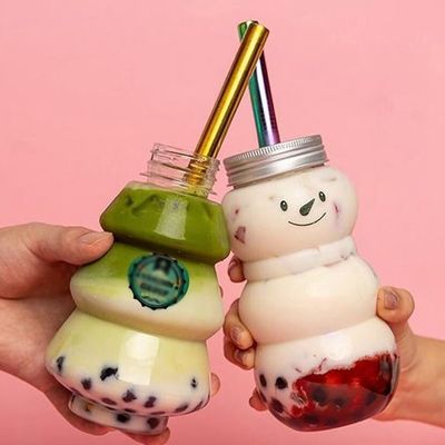 Fiesta ocasión árbol de Navidad en forma de botella de agua 500 ml 300 ml para el café de té de leche