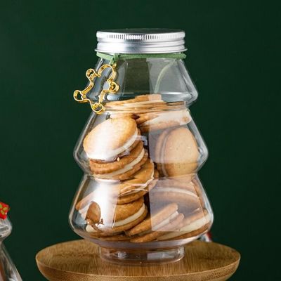 Botella de Navidad de hombre de nieve de plástico PET personalizado de 500 ml para decoración de bebidas personalizada