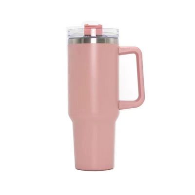 Taza deportiva de acero inoxidable de gran capacidad Tazas coloridas de 40 oz con pajitas y agarre