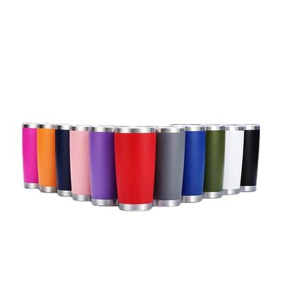 20 oz de doble pared de acero inoxidable vidrio aislado al vacío con tapa duradera y elegante