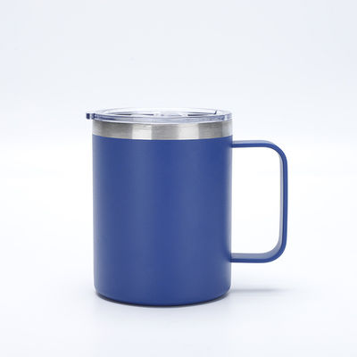 Sostenible 12 oz de metal 304 de acero inoxidable Taza de café de viaje caliente con mango para la fiesta