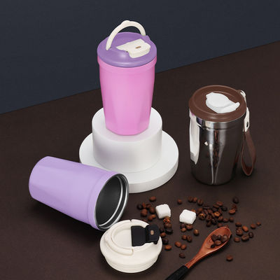 Taza de café de acero inoxidable 420 ml Botella de viaje aislada personalizada con tapa a prueba de fugas
