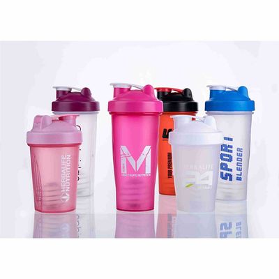 Popular Botella pequeña de plástico de agitación de 400 ml para té de burbujas y deportes al aire libre