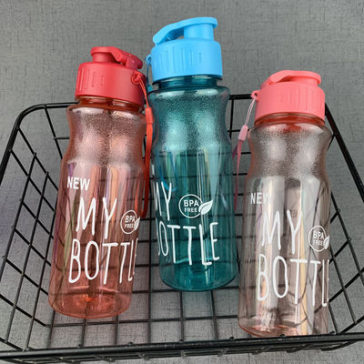 10 colores Unisex Escuela clásica Botellas de agua de plástico transparente para acampar PC Gradiente