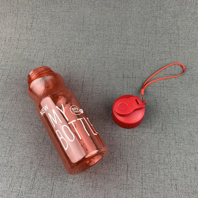 10 colores Unisex Escuela clásica Botellas de agua de plástico transparente para acampar PC Gradiente