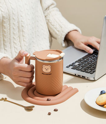 Taza de café de acero inoxidable 304 Sostenible Taza aislada a prueba de fugas de 450 ml para estudiantes
