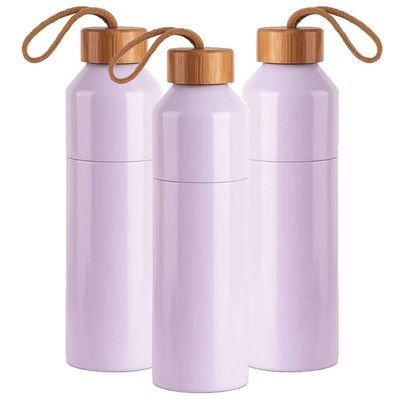 Botella de agua de acero inoxidable de 500ml logotipo personalizado ideal para viajes y deportes