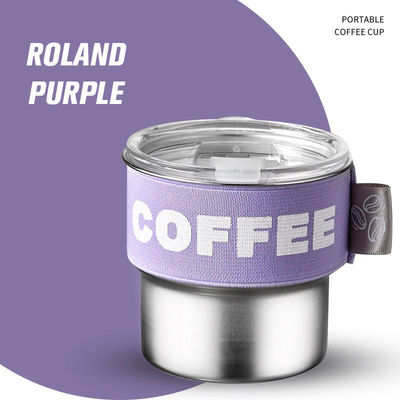 Tazas de café de color personalizado 400 ml de acero inoxidable 304 Mini botella de termo con cuerda