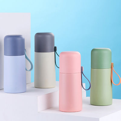 280ml/500ml 304 de acero inoxidable simple portátil botella de mini bala térmico con cuerda