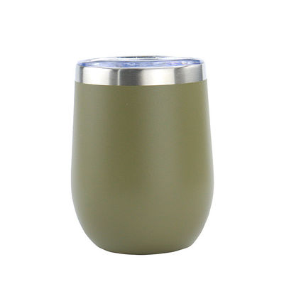 12 oz 304 Taza de acero inoxidable de color en polvo recubierto de filtración de doble pared portátil estudiante Taza aislada con tapa