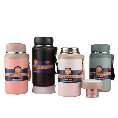 Copo térmico portátil de acero inoxidable 316 de 750 ml/1000 ml de gran capacidad para deportes al aire libre