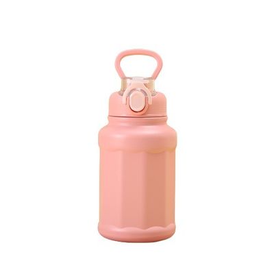 Deportivos al aire libre de acero inoxidable de vacío cáliz de termo con 700 ml de gran capacidad y paja