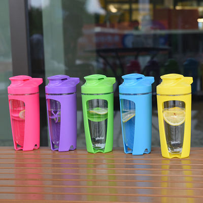 Taza portátil de batido con logotipo personalizado Salud Fitness Color de frutas Salada de plástico