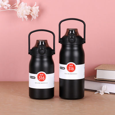 Botella de agua portátil con tapa de rebote para actividades al aire libre hecha de acero inoxidable 304