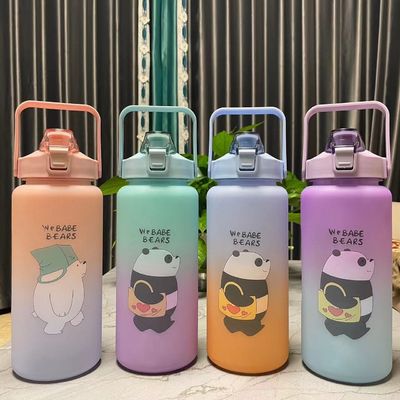 Ambiental BPA GRATUITO Color Gradiente Gimnasio motivacional Deportes de acondicionamiento físico Botella de agua Tritán
