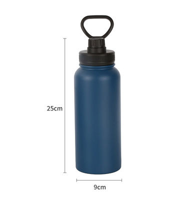 Botellas deportivas aisladas al vacío de acero inoxidable portátiles directas de 1000 ml con manijas