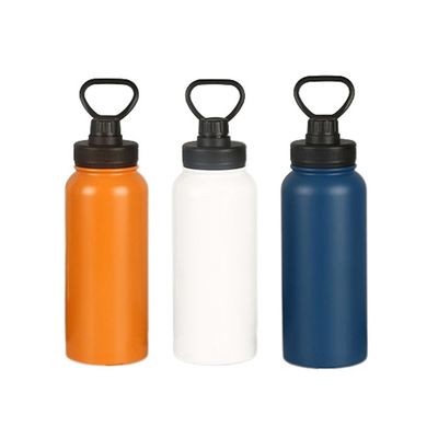 Botellas deportivas aisladas al vacío de acero inoxidable portátiles directas de 1000 ml con manijas