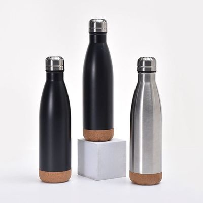 Botella de bebidas de doble vacío de acero inoxidable de 500 ml para viajes y deportes
