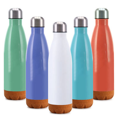 Botella de bebidas de doble vacío de acero inoxidable de 500 ml para viajes y deportes