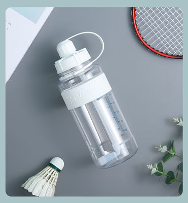 Bebida directa unisex 1000ml libre de BPA Tritán Gimnasio motivacional Botella de agua de plástico con marcador de tiempo