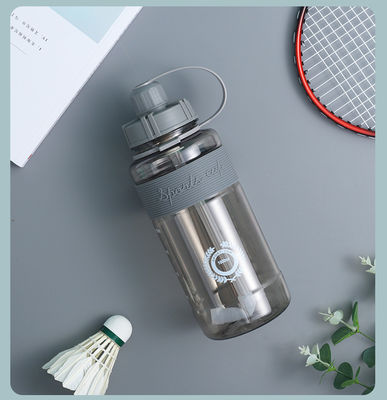 Bebida directa unisex 1000ml libre de BPA Tritán Gimnasio motivacional Botella de agua de plástico con marcador de tiempo
