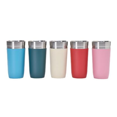 Botella de agua de acero inoxidable de 304 500 ml Taza de café portátil con tapa