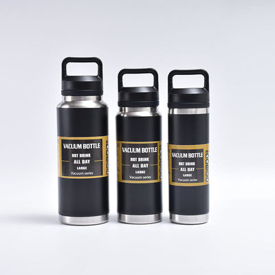 Botella térmica personalizada de 36 oz con tapa de doble pared de acero inoxidable de agua caliente a prueba de fugas