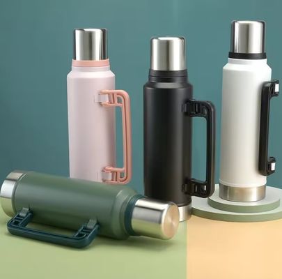 Botella de agua de 1L para alpinismo al aire libre Camping Termos aislados de acero inoxidable a prueba de fugas