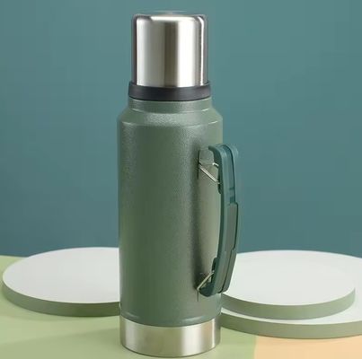 Botella de agua de 1L para alpinismo al aire libre Camping Termos aislados de acero inoxidable a prueba de fugas