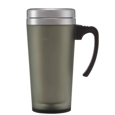 16 oz portátil de deportes al aire libre térmico aislado de acero inoxidable taza de café con mango