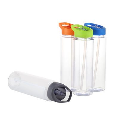 Botella de agua de viajes de plástico transparente de 750 ml para agua hirviendo