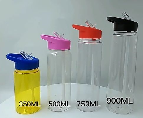 Botella de agua de viajes de plástico transparente de 750 ml para agua hirviendo