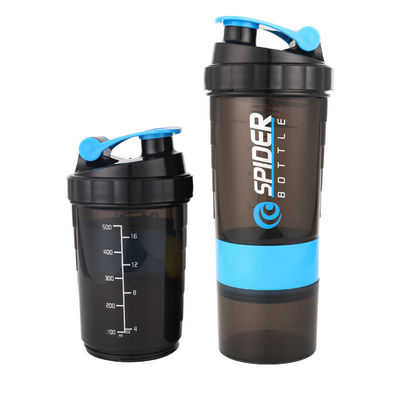 Fitness BPA libre de plástico Protein Shaker Bottle Cup con diseño de mezclador y brillo