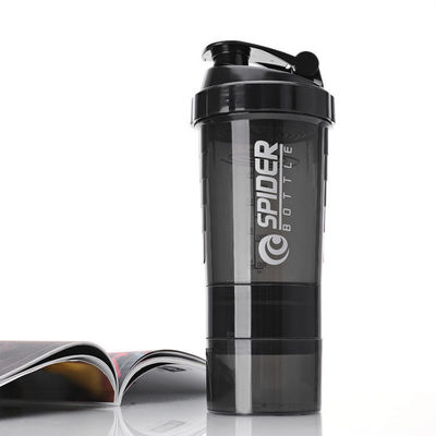 Fitness BPA libre de plástico Protein Shaker Bottle Cup con diseño de mezclador y brillo
