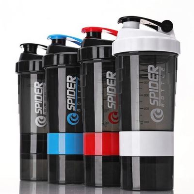 Botella de batidora de tres capas personalizada con tapa para gimnasio Deportes de acondicionamiento físico al aire libre