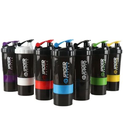 Logotipo personalizado unisex 500ml Bpa botella de batidora gratuita PP Milk Shake Cup Proteína en polvo Fitness Gimnasio Deportes Botella de agua con bola de mezcla