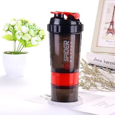 Logotipo personalizado unisex 500ml Bpa botella de batidora gratuita PP Milk Shake Cup Proteína en polvo Fitness Gimnasio Deportes Botella de agua con bola de mezcla