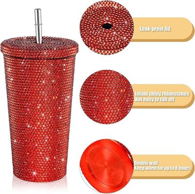 500ml/750ml Tumbler Color personalizado doble aislado de acero inoxidable botella de viaje al aire libre con pajitas