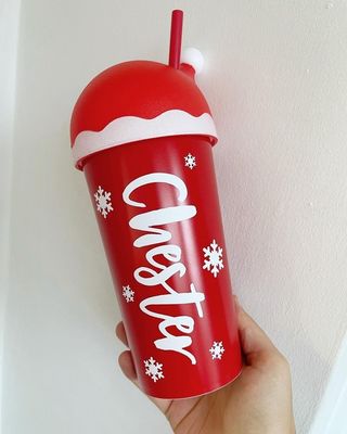 20 OZ tazas de café de Navidad 600ml de lujo logotipo personalizado novedad copa de paja para Navidad