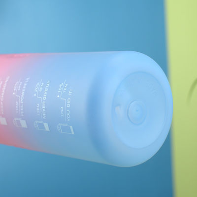32 oz 1000 ml Botella de agua deportiva motivacional con flujo Flip Top tapa a prueba de fugas portátil
