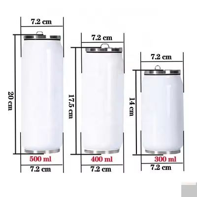 Cola de acero inoxidable de doble pared puede embotellar latas de termo al vacío con tapa de paja flexible