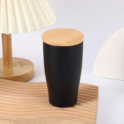 Botella de agua de plástico de grano de madera de 350 ml para viajes
