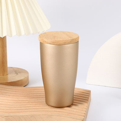 Botella de agua de plástico de grano de madera de 350 ml para viajes