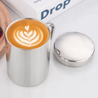 Taza de agua de acero inoxidable con tapa y mango personalizable para los deportes al aire libre de los estudiantes