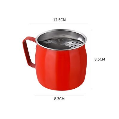 Suministro directo 304 Taza de té de acero inoxidable Taza portátil de grado alimenticio con filtro de media luna