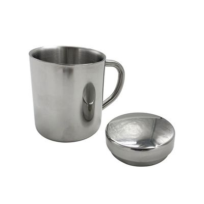 SUS 304 de acero inoxidable de doble pared Copa de café y té de campamento con tapa Viajes sostenibles