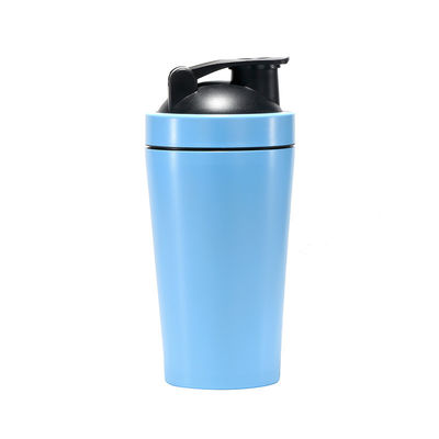 500 ml y 750 ml de gimnasio de acero inoxidable botella de agitación de metal con bola de mezclado OEM aceptado