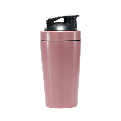500 ml y 750 ml de gimnasio de acero inoxidable botella de agitación de metal con bola de mezclado OEM aceptado